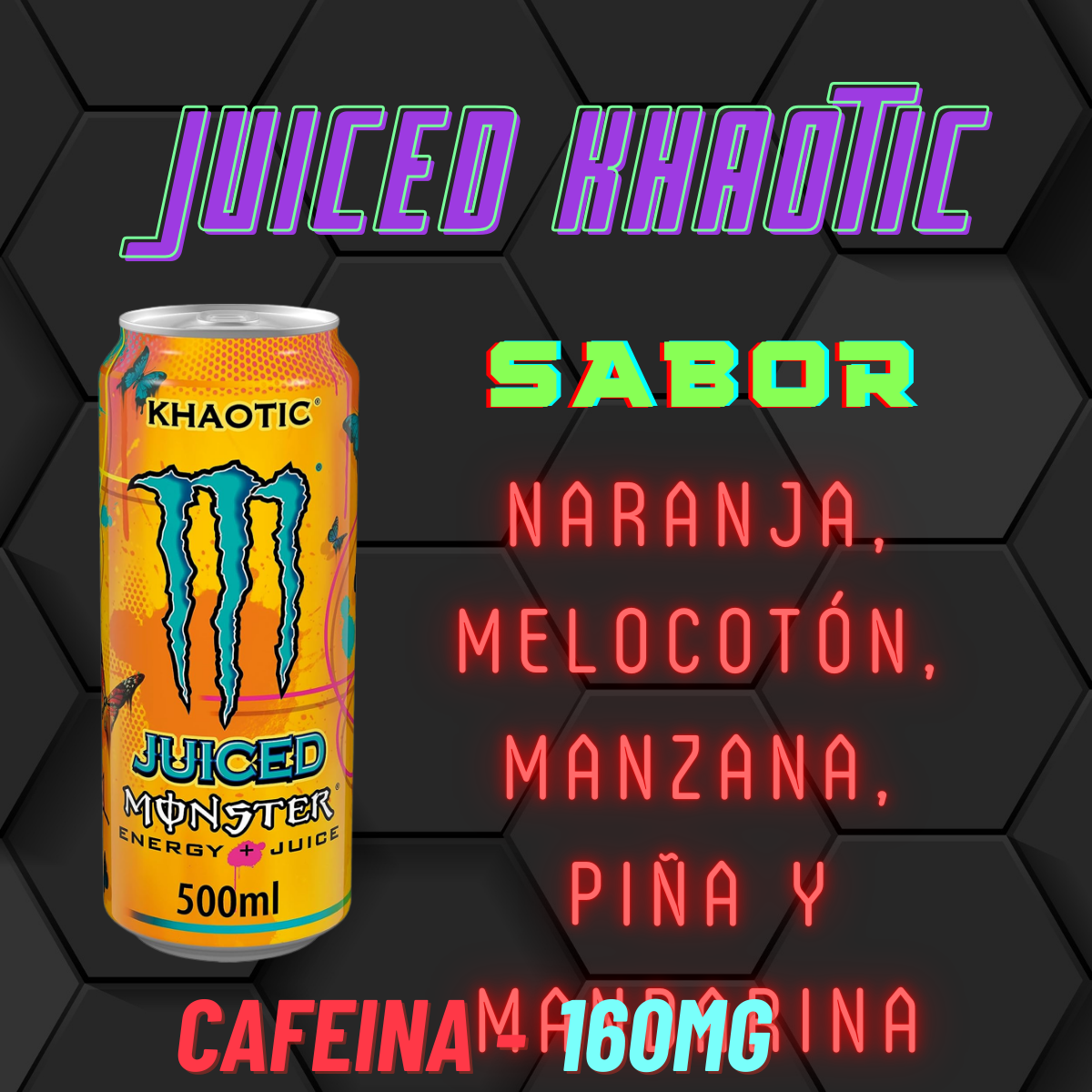 juiced khaotic monster bebida energetica